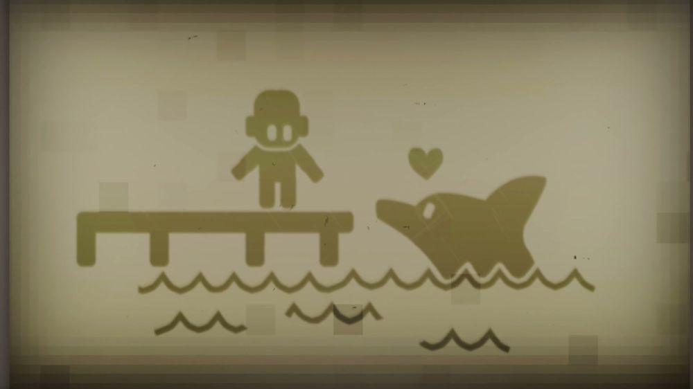 A trailer vignette — an inmate on a pier, and a shark